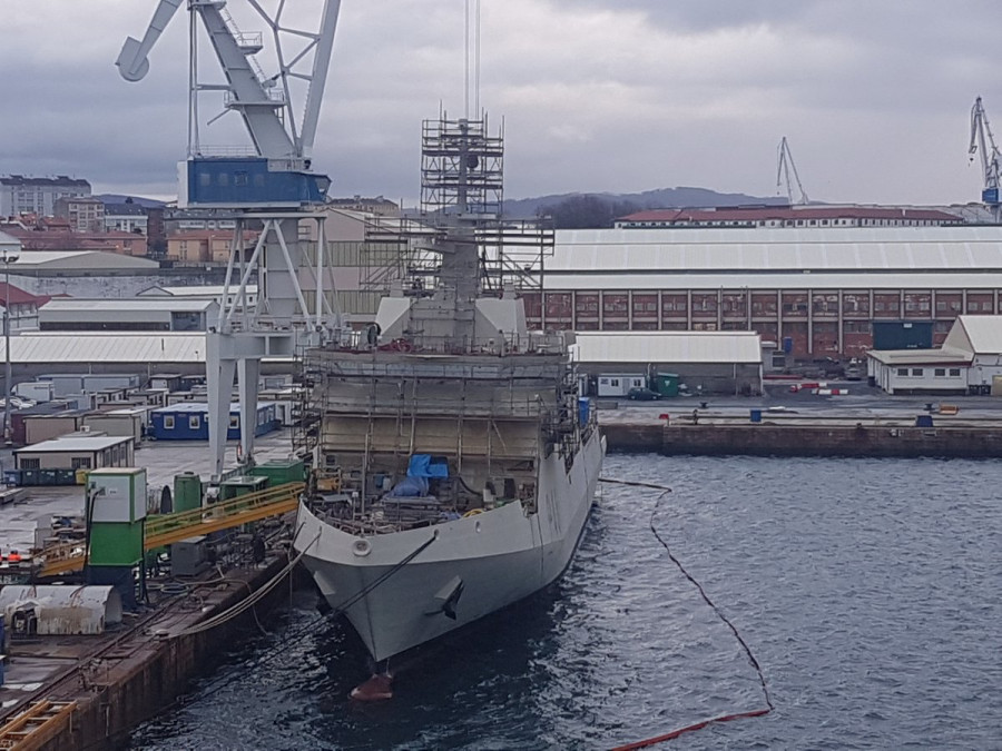 Buque Furor en el astillero de Navantia en Ferrol. Foto: Ministerio de Defensa
