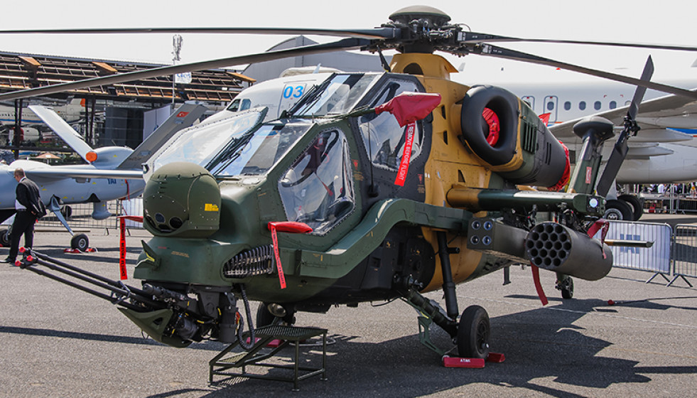 Helicóptero de ataque T129. Foto: Roberto Caiafa