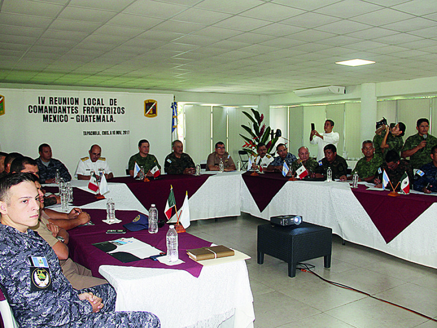 Reunión de comandantes militares México Guatemala. Foto Sedena