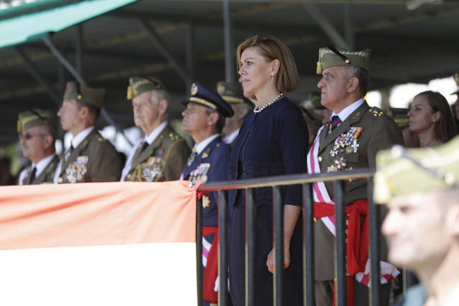 Cospedal en un acto reciente de la Legión. Foto: Ministerio de Defensa