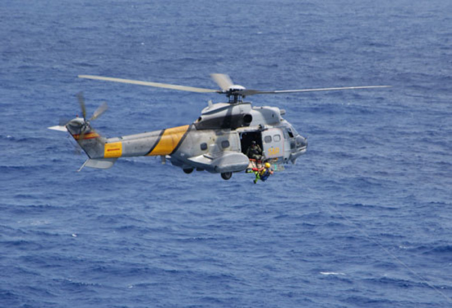 Helicóptero Super Puma del SAR. Foto: Ejército del Aire