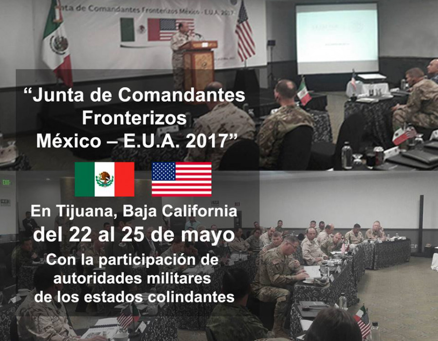 Junta de Comandantes Fronterizos México  E.U.A. 2017.
