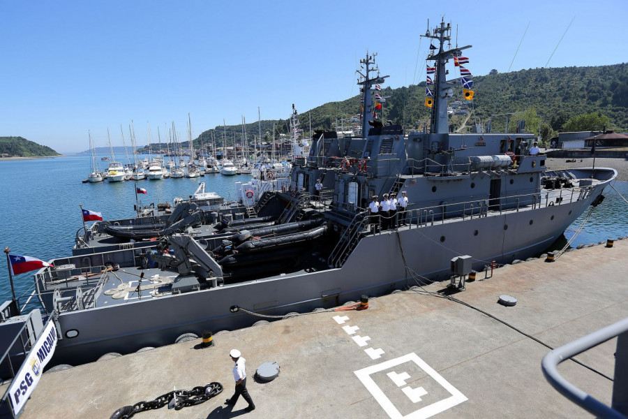 Patrulleros de Servicio General de la Armada en Puerto Montt. Foto: Ministerio de Defensa de Chile