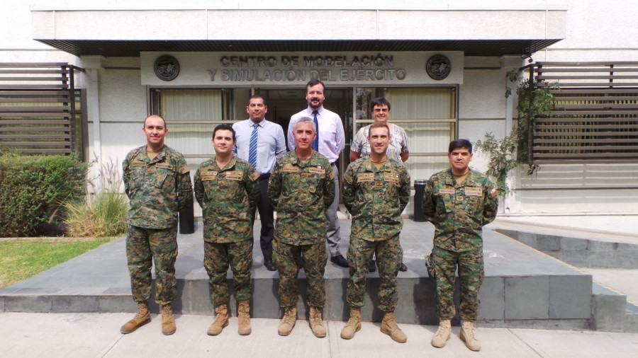 Personal del Centro de Modelación y Simulación del Ejército de Chile. Foto: Cemse