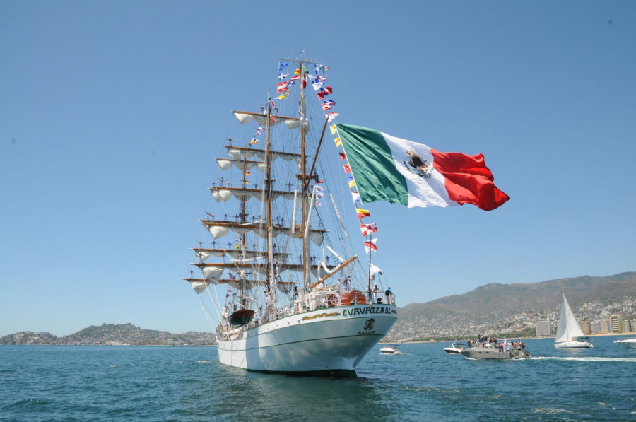 El buque escuela ARM Cuauhtémoc BE-01. Foto: Armada de México.
