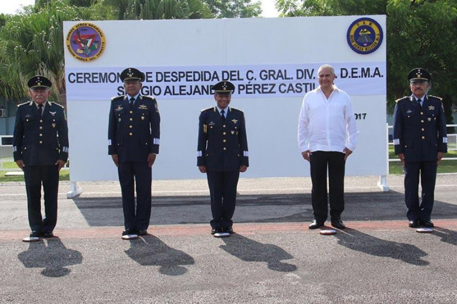 Ceremonia de cambio de mando en la Región Aérea del Sureste. Foto: Gobierno de Chiapas