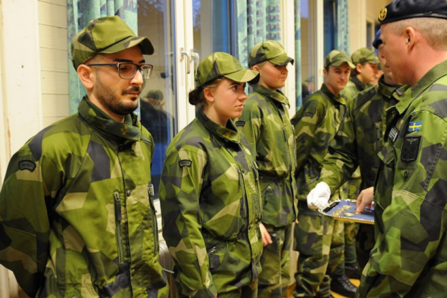 Nuevos reclutas del Ejército sueco Imagen: Ministerio de Defensa de Suecia