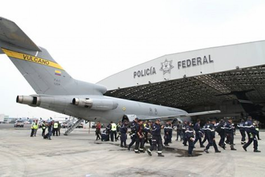 El Boeing 727 Vulcano de la Fuerza Aérea de Colombia.