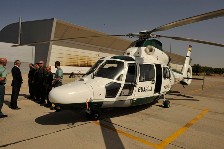 Helicóptero Dauphin. Foto: Guardia Civil
