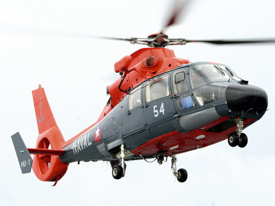 Helicóptero Dauphin HH-65 de la Armada de Chile. Foto: Armada.cl