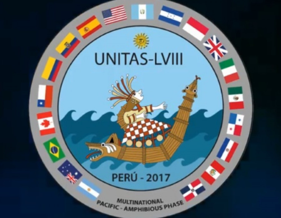 Logo del ejercicio internacional Unitas LVIII. Foto: Marina de Guerra del Perú