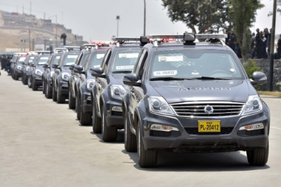 Patrulleros Ssangyong Rexton de la PNP. Foto: Ministerio del Interior del Perú