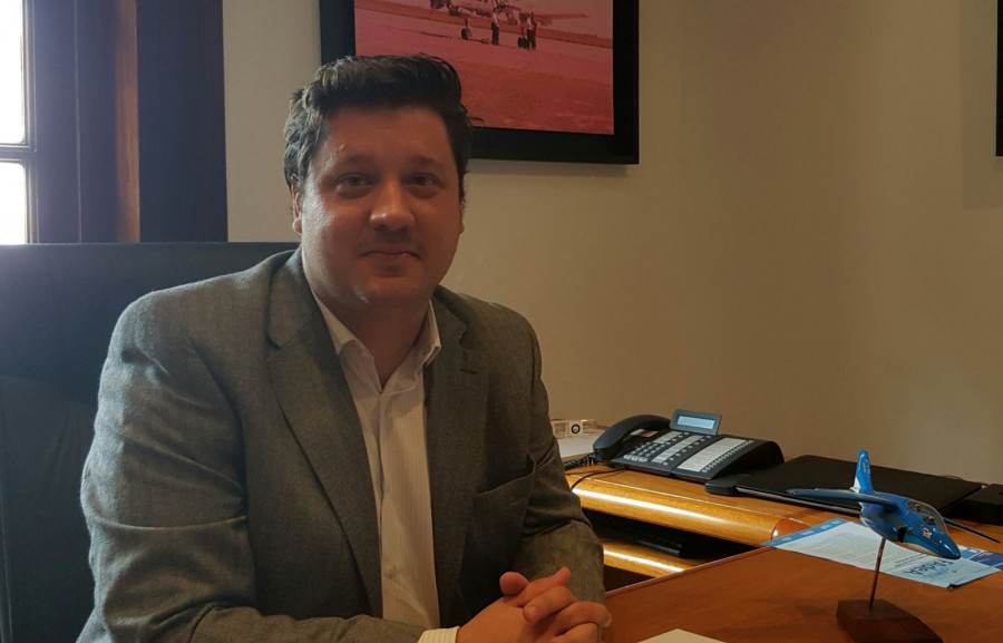 El gerente de Comunicación y Relaciones Institucionales de FAdeA, Sebastián Ugarte.