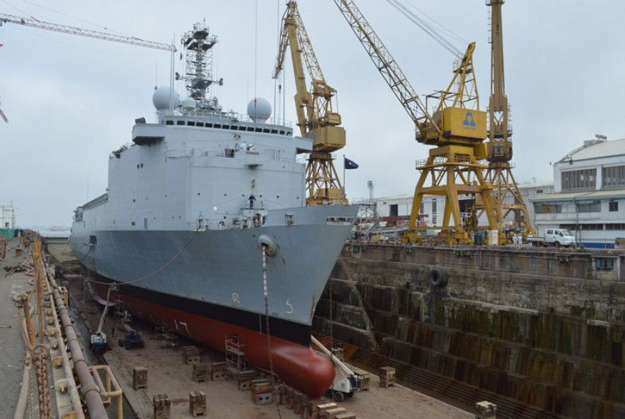 LSDH-91 Sargento Aldea en dique seco de Asmar Talcahuano. Foto: Asmar