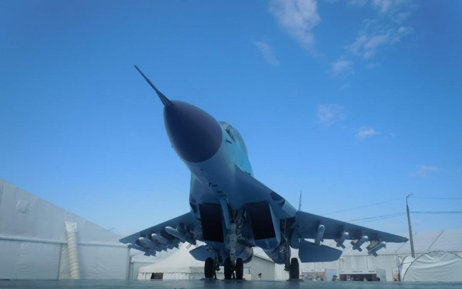 MiG-35 en exhibición en Mask 2017. Foto: Carlos E. HernándezInfodefensa.com.