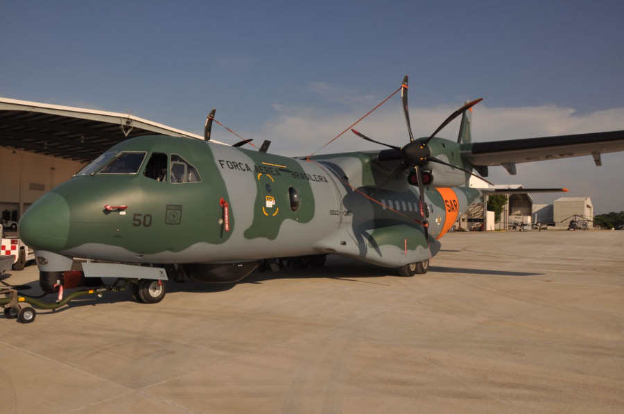 El C-295 SAR de la FAB en la base aeronaval de Las Bajadas, Veracruz. Foto: Airbus.