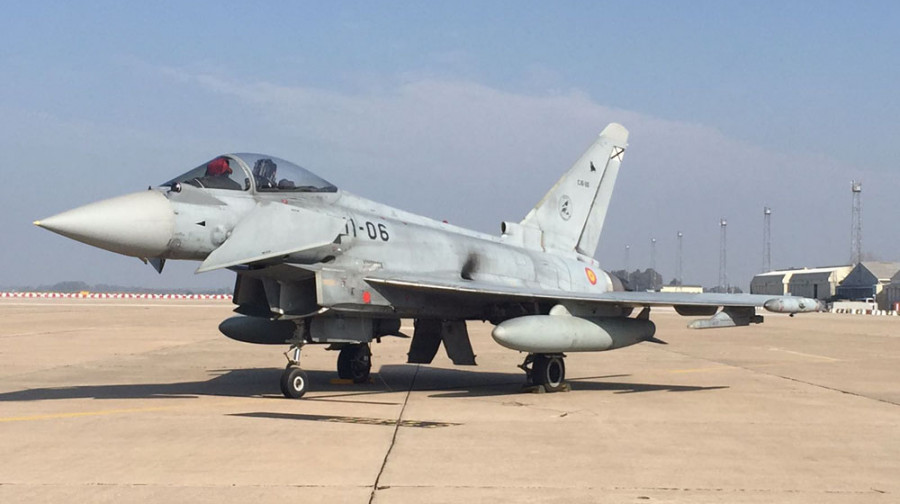 Eurofighter en la Base de Morón. Foto: Ejército de Chile