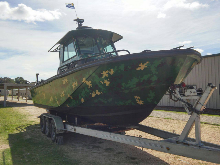 Lancha Boston Whaler de los Fusileros Navales uruguayos. Foto: Armada Nacional del Uruguay.
