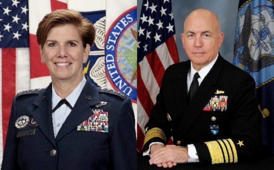 US Gen Robinson Alm Tidd USAF USSC