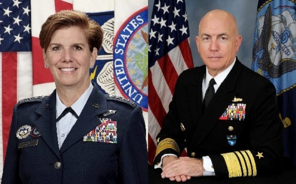 US Gen Robinson Alm Tidd USAF USSC