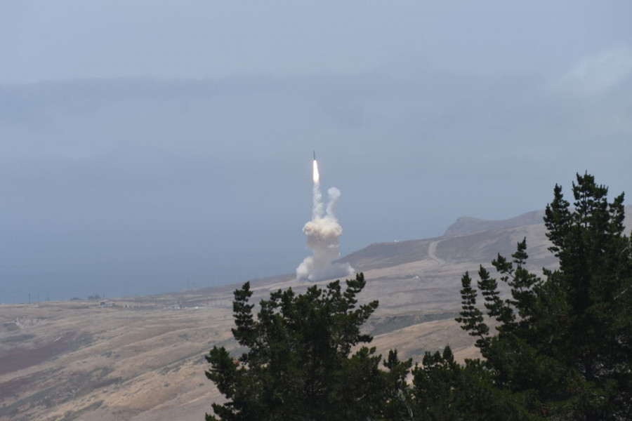 Lanzamiento del misil interceptor contra el ICBM. Foto: MDA