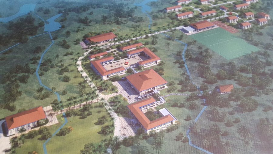 Imagen aérea de la nueva academia policial costarricense donada por China. Foto: Ministerio de Seguridad Pública de Costa Rica.