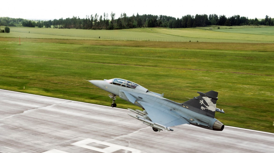 Avión de combate Gripen. Foto: Saab