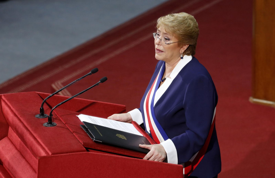 Presidenta Bachelet presenta su cuenta pública 2017 al Congreso Nacional de Chile. Foto: Prensa Presidencia