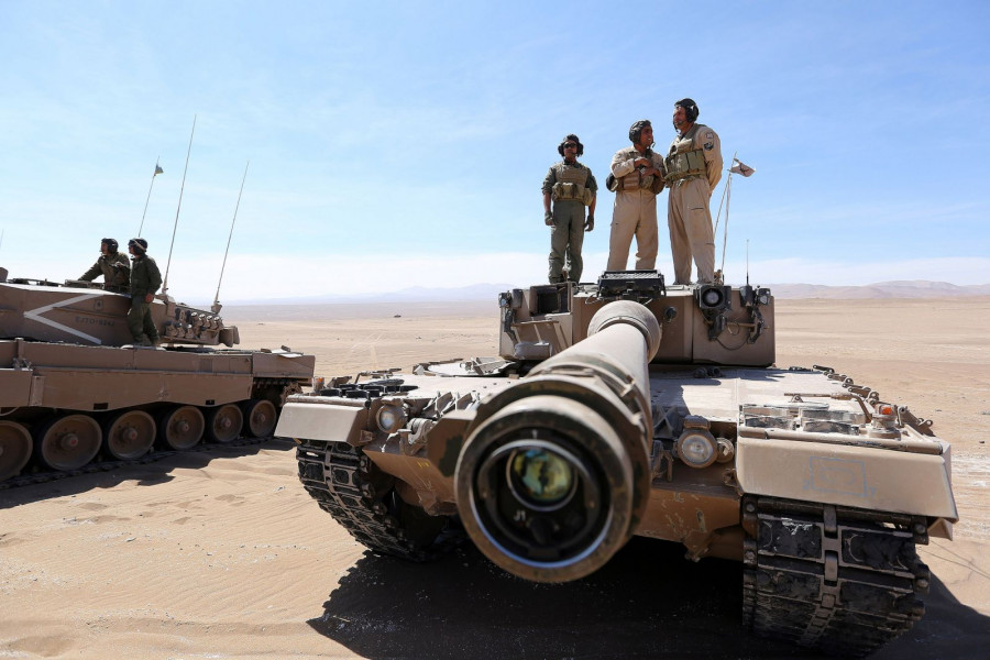 Leopard 2A4 CHL de la Brigada Acorazada Cazadores. Foto: Ministerio de Defensa de Chile