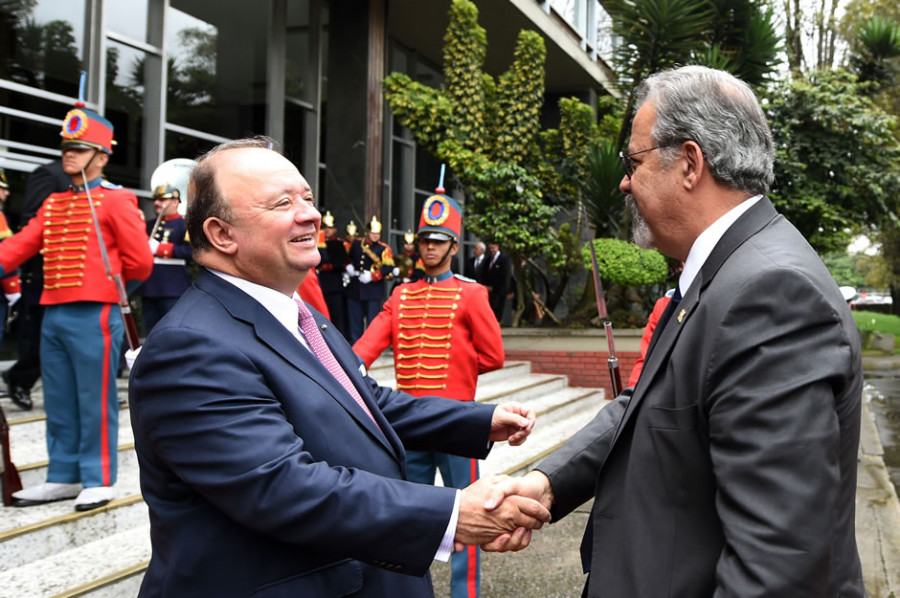 Los ministros durante el encuentro. Foto: Ministerio de Defensa de Colombia