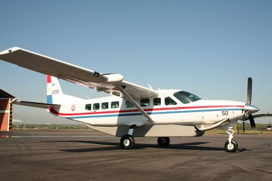 Cessna C208 Grand Caravan del Grupo Aéreo de Transporte Especial. Foto: Fuerza Aérea Paraguaya.