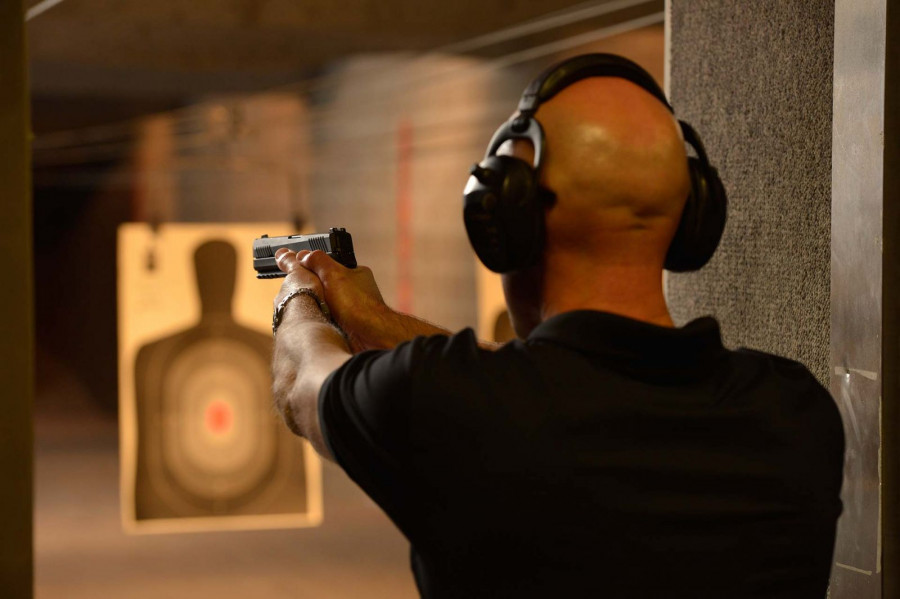 Pruebas de tiro con una P320. Foto: Sig Sauer