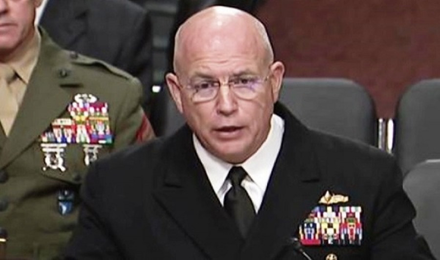El almirante Kurt W. Tidd, durante su comparecencia en el Senado norteamericano. Foto: U.S. Southern Command.