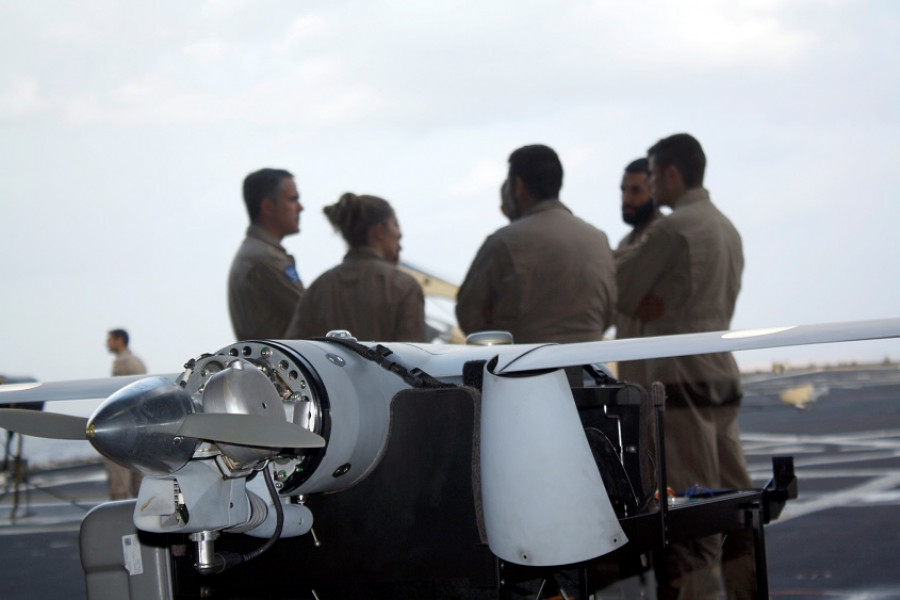 Scaneagle en la operación Atalanta. Foto: Estado Mayor de la Defensa Emad