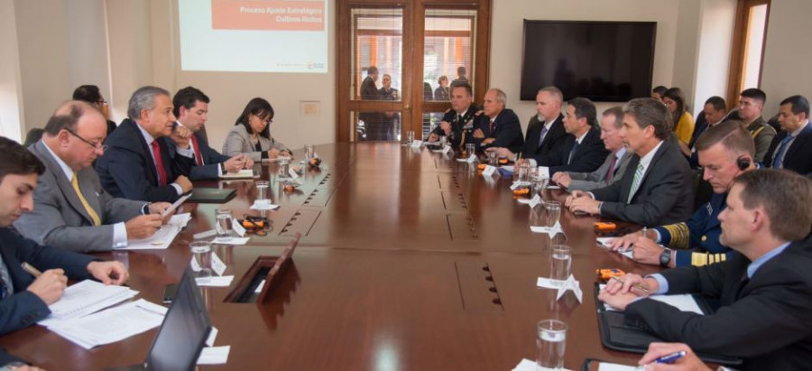 Reunión del vicepresidente Naranjo con William Browfield. Foto Mindefensa