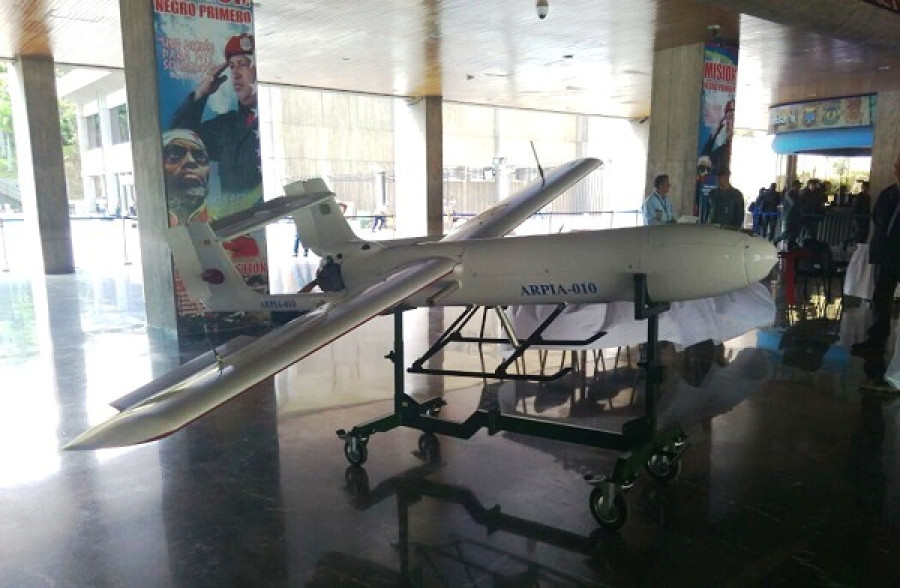 El Arpía 10, vehículo aéreo no tripulado venezolano basado en un proyecto iraní. Foto: C.A. Venezolana de Industrias Militares.