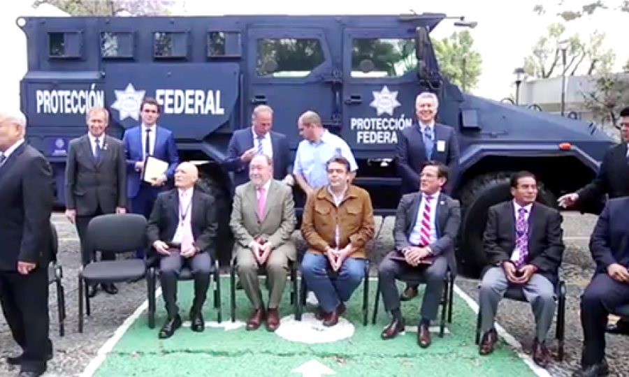 Blindado Gorets-M entregado a México para su evaluación por un año. Foto: Servicio de Protección Federal.