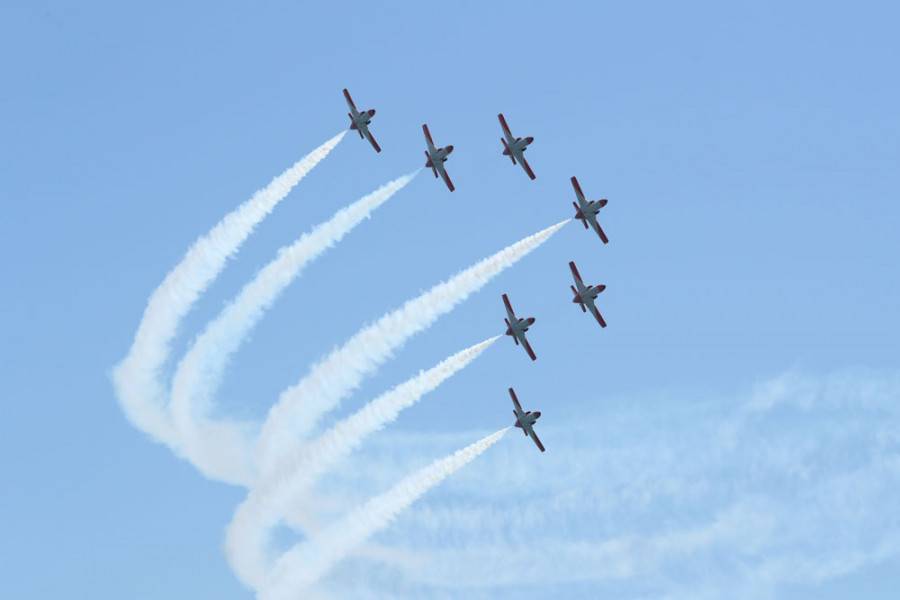 Exhibición de la Patrulla Águila en San Javier. Foto: Ejército del Aire