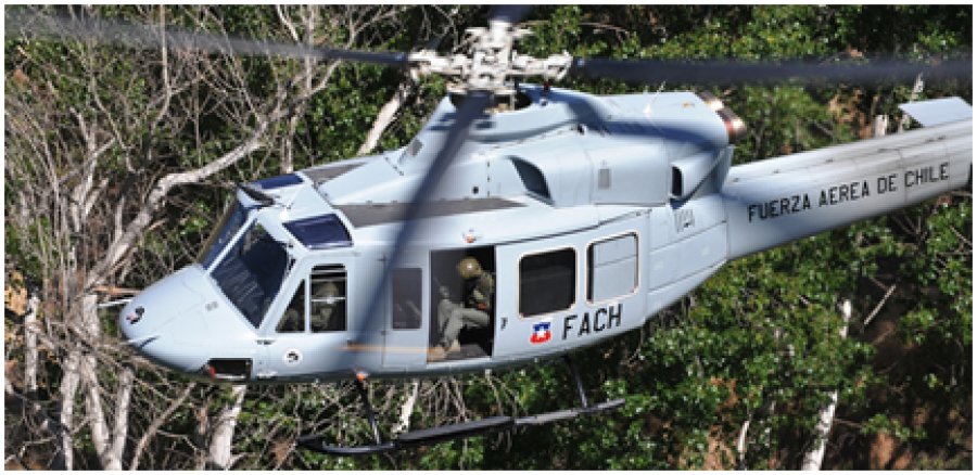 Bell 412 de la Fuerza Aérea de Chile. Foto: Fuerza Aérea de Chile