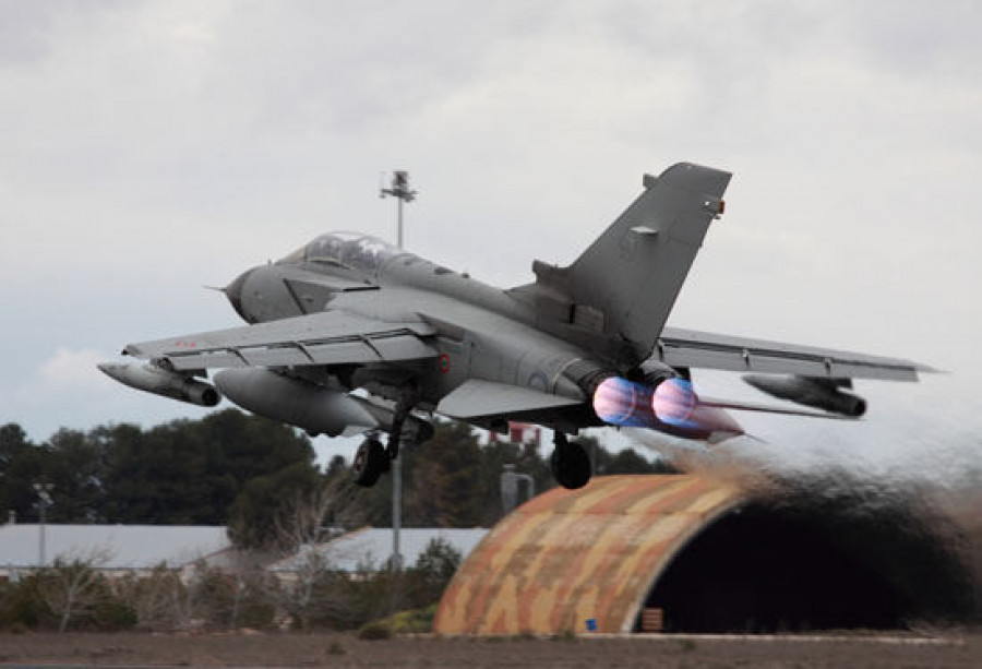 Un caza de combate despega de la Base Aérea de Albacete. Foto: Ejército del Aire
