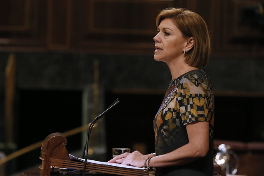 Cospedal durante su comparecencia en el Congreso. Foto: Ministerio de Defensa