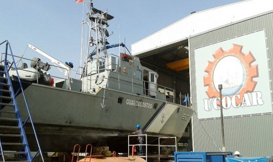 Patrullero Fárdela PG-407 en proceso de mantenimiento y modernización. Foto: Ucocar.