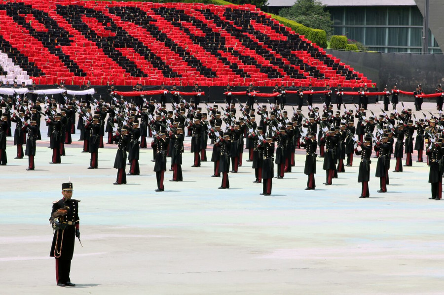 Actos de celebración del Día del Ejército Mexicano. Foto: M. Garcia