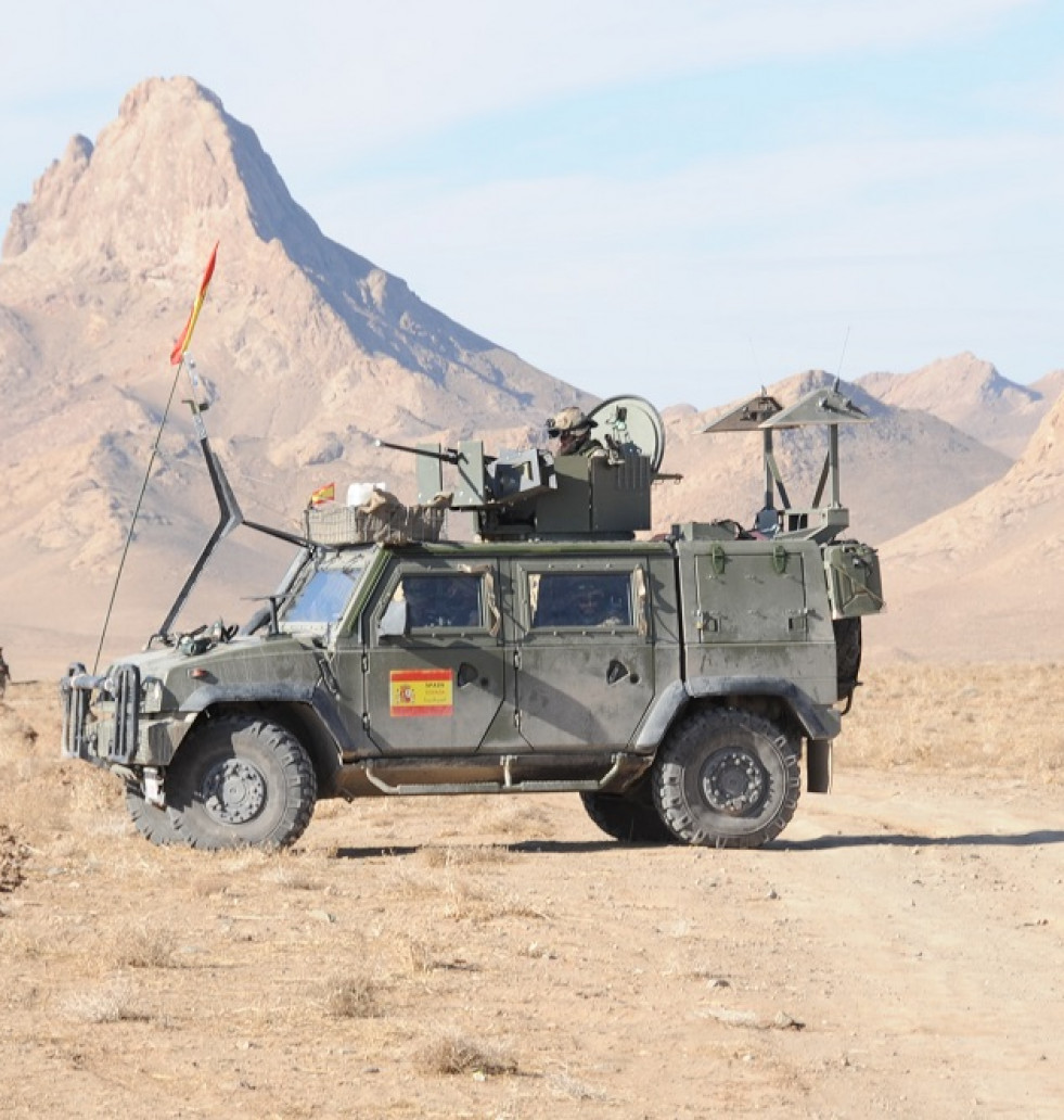 Patrulla de un vehículo Lince español en Afganistán. Foto: Ministerio de Defensa