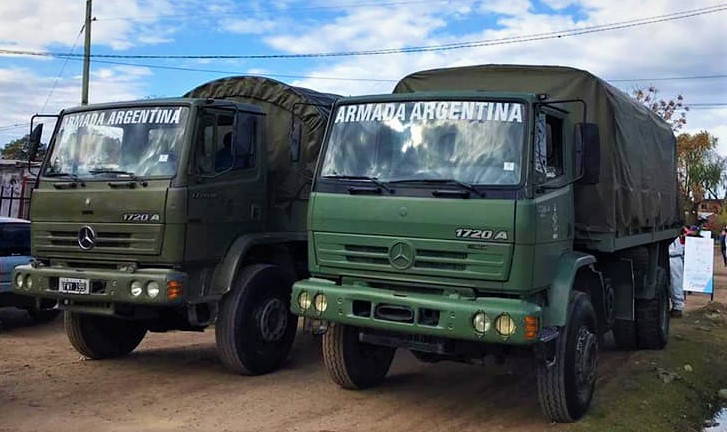 n camión mediano MB 1720A de la Armada Argentina. Foto: Armada Argentina