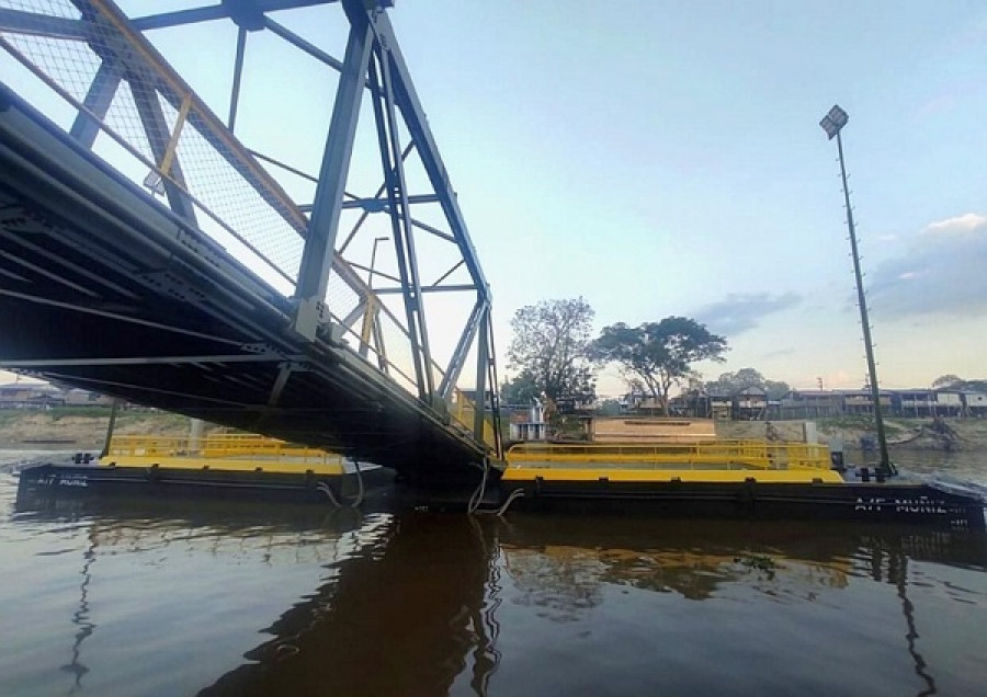 Embarcadero fluvial entregado al Ejército del Perú. Foto. SIMA Perú