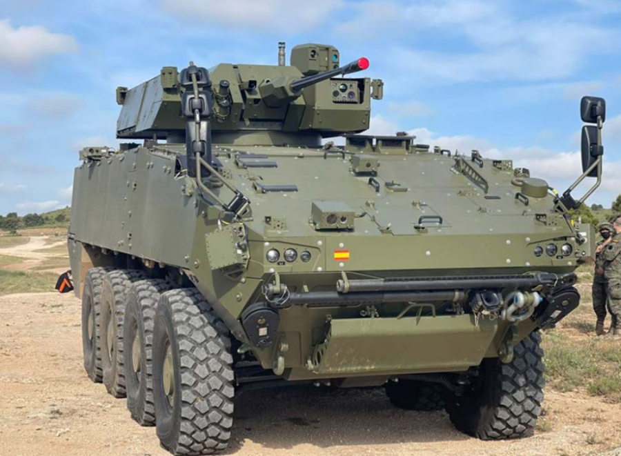 Vehículo VCR 8x8 con la torre Guardian 30 de Escribano. Foto: Ministerio de Defensa