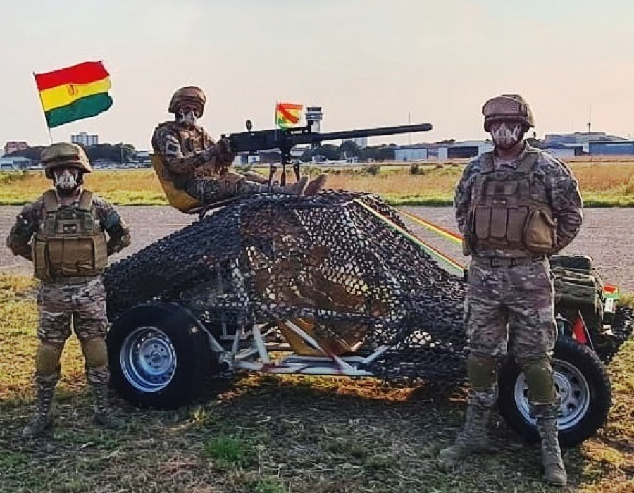 Vehículo eléctrico de reconocimiento Yacaré. Foto: Ejército de Bolivia
