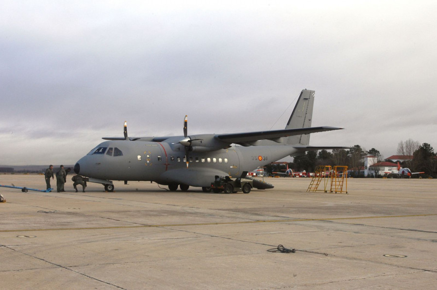Avión CN235 en la base aérea de Matacán. Foto: Ejército del Aire