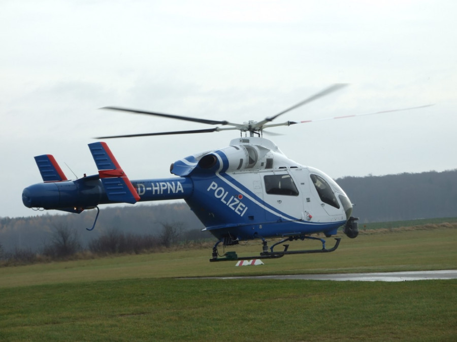 Helicóptero de la Policía Estatal de Baja Sajonia. Foto: Centum